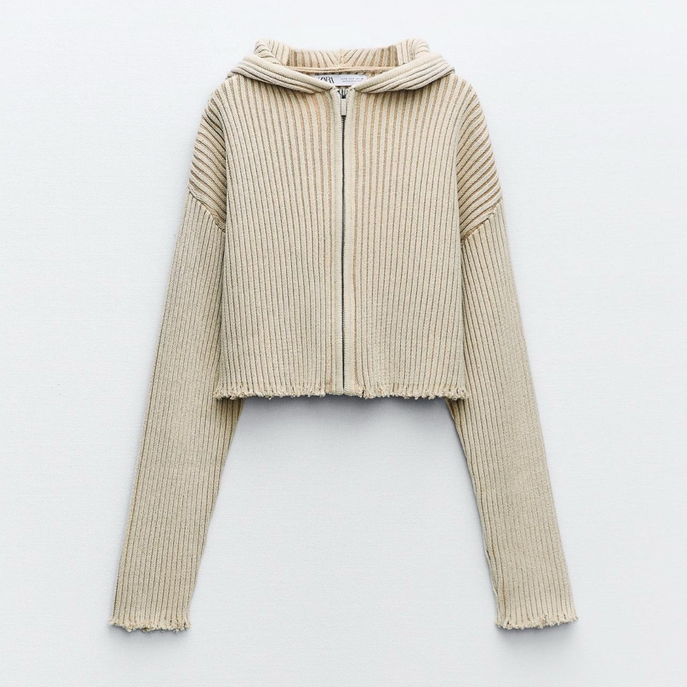 Zara Ribbed Knit Cardigan - Picture 1 of 2